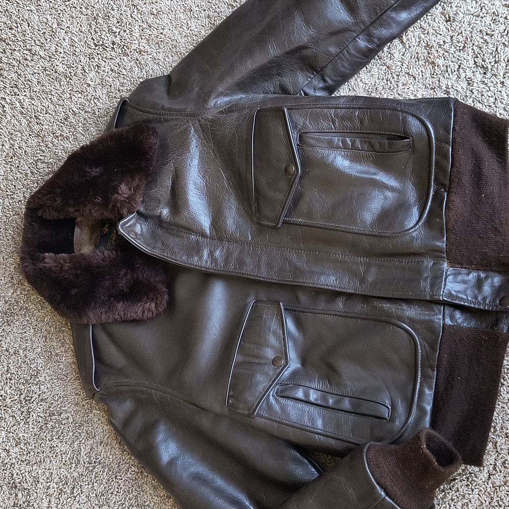 VTG Golden Fleece Bomber Jacket, 38